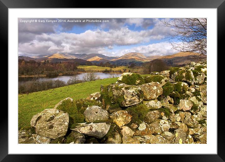View Over The Stone Wall Latterbarrow Framed Mounted Print by Gary Kenyon
