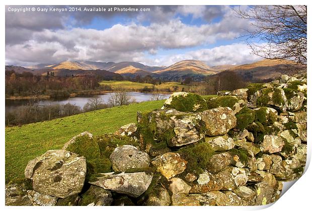 View Over The Stone Wall Latterbarrow Print by Gary Kenyon