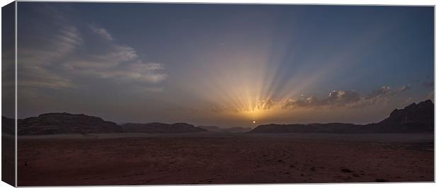  Sunset at Wadi Rum Jordan  Canvas Print by Richie Miles