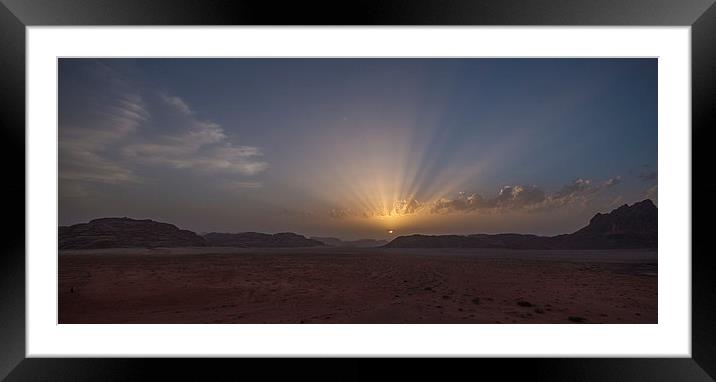  Sunset at Wadi Rum Jordan  Framed Mounted Print by Richie Miles