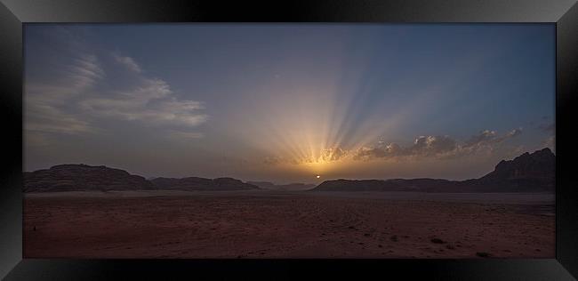  Sunset at Wadi Rum Jordan  Framed Print by Richie Miles