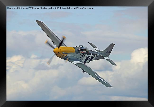  P51 Mustang Ferocious Frankie Framed Print by Colin Williams Photography
