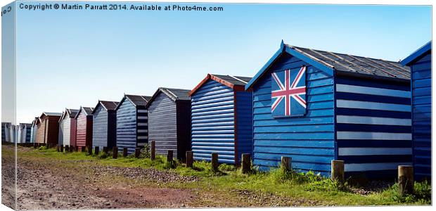 Hayling Island Beach Huts Canvas Print by Martin Parratt