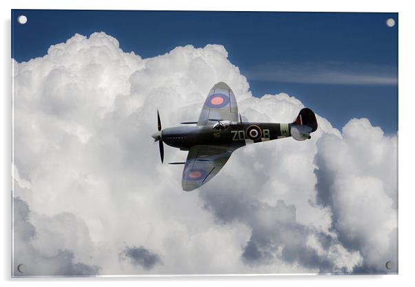 Spitfire Mk IXB  Acrylic by J Biggadike