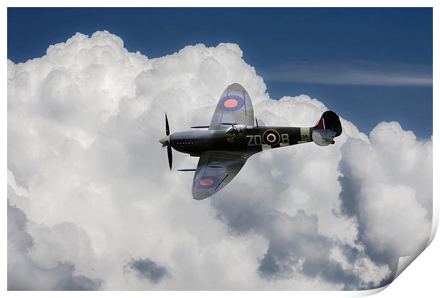 Spitfire Mk IXB  Print by J Biggadike
