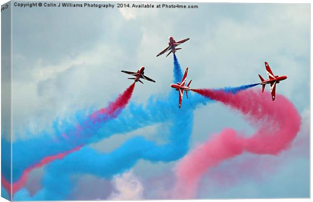  The Red Arrows Gypo Break - Dunsfold 2014 Canvas Print by Colin Williams Photography
