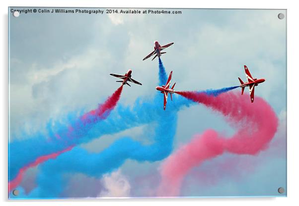  The Red Arrows Gypo Break - Dunsfold 2014 Acrylic by Colin Williams Photography
