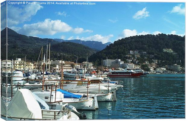 Soller Harbour Mallorca Canvas Print by Paul Williams