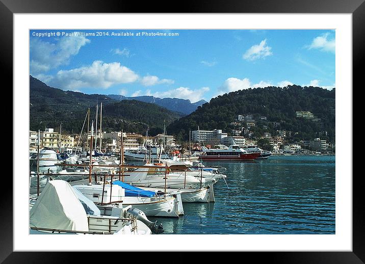 Soller Harbour Mallorca Framed Mounted Print by Paul Williams