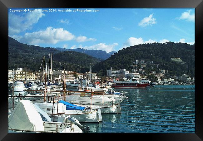 Soller Harbour Mallorca Framed Print by Paul Williams