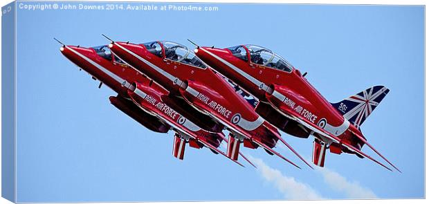  The Red Arrows Canvas Print by John Downes
