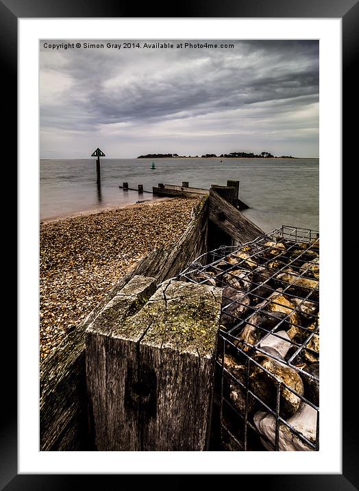  The Old Breakwater Framed Mounted Print by Simon Gray