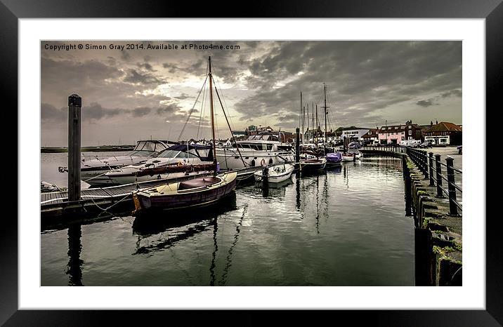  Quayside Dawn Framed Mounted Print by Simon Gray