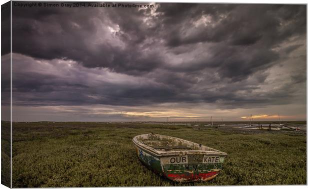  Under a Dark and Brooding Sky  Canvas Print by Simon Gray
