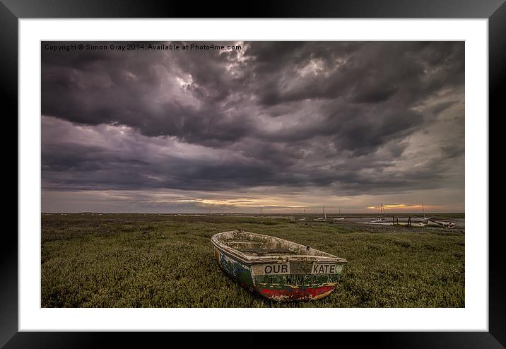  Under a Dark and Brooding Sky  Framed Mounted Print by Simon Gray