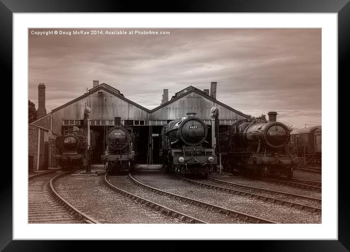  steam trains Framed Mounted Print by Doug McRae