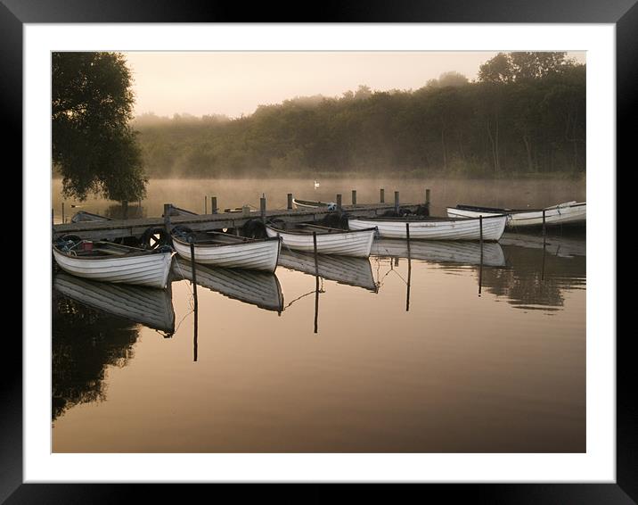 Misty morning at the Eels Foot Framed Mounted Print by Stephen Mole