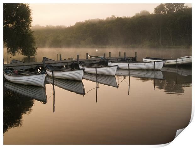 Misty morning at the Eels Foot Print by Stephen Mole