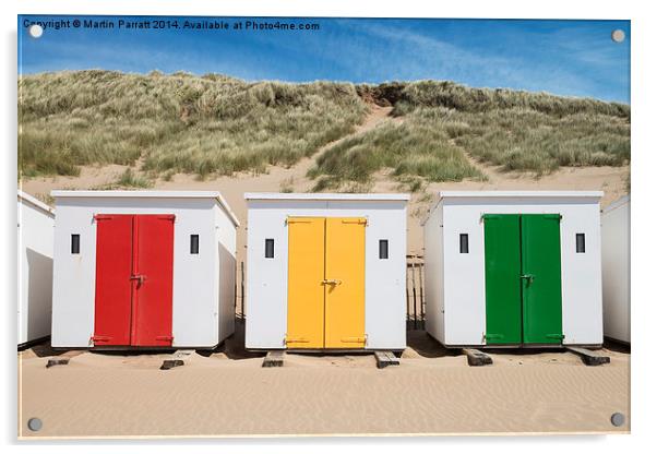 Woolacombe Beach Huts Acrylic by Martin Parratt