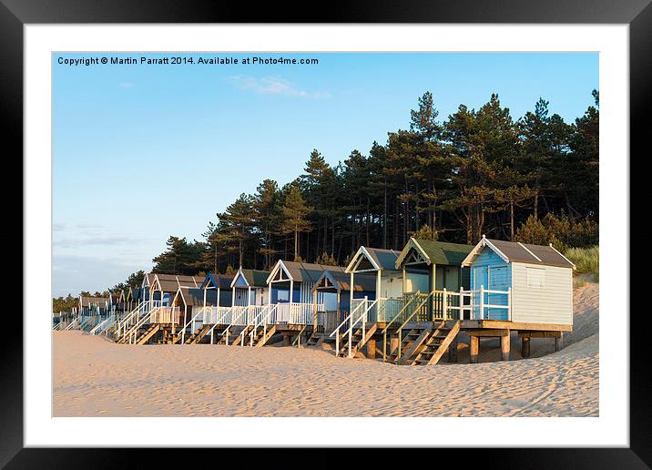 Wells-next-the-Sea Beach Huts Framed Mounted Print by Martin Parratt