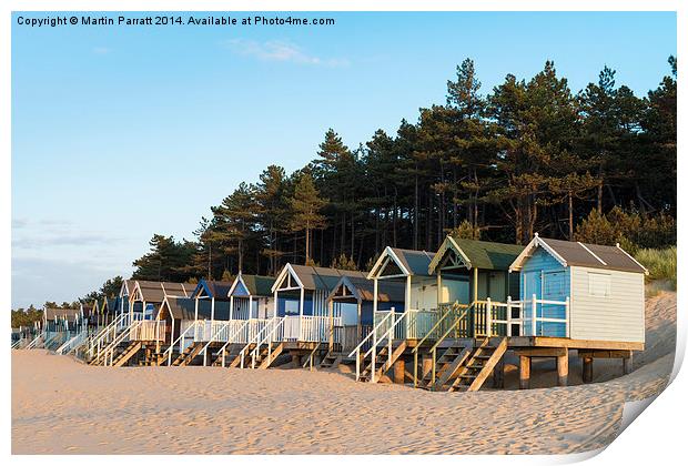 Wells-next-the-Sea Beach Huts Print by Martin Parratt