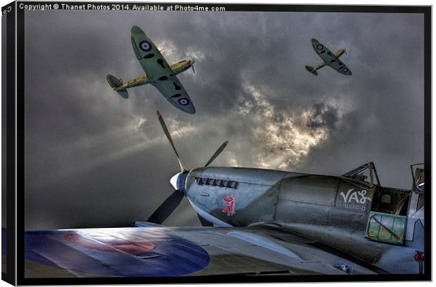  Spitfires Canvas Print by Thanet Photos
