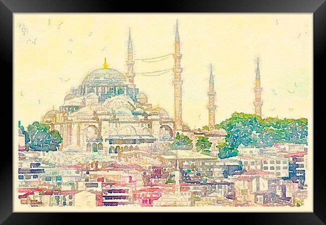  Blue Mosque, Istanbul, Turkey Framed Print by Scott Anderson