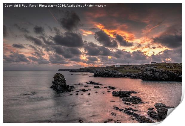  Anglesey sunset HDR Print by Paul Farrell Photography