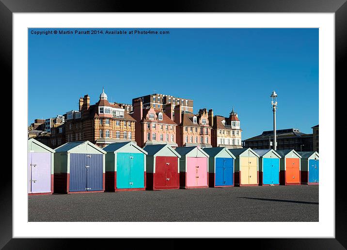  Hove Beach Huts Framed Mounted Print by Martin Parratt