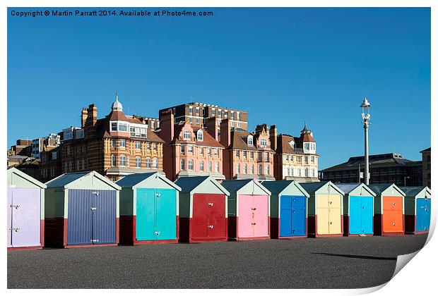  Hove Beach Huts Print by Martin Parratt