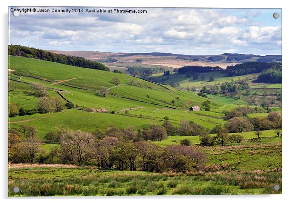  Lancashire Bowland Views Acrylic by Jason Connolly