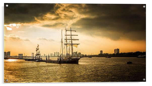  Tall Ships at Royal Woolwich Arsenal Acrylic by John Ly