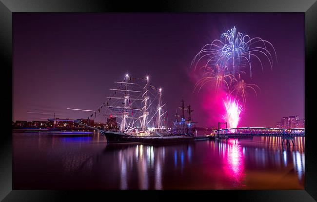  Tall Ships at Royal Woolwich Arsenal 2014 with Fi Framed Print by John Ly