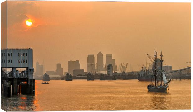 Tall Ships Festival at Royal Woolwich Arsenal 2014 Canvas Print by John Ly