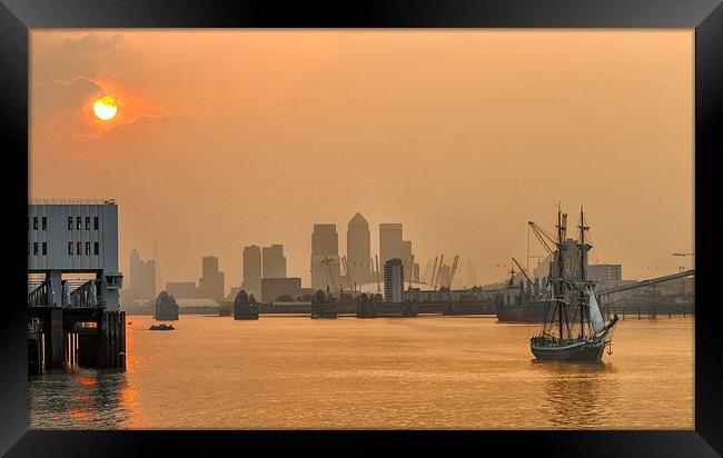 Tall Ships Festival at Royal Woolwich Arsenal 2014 Framed Print by John Ly