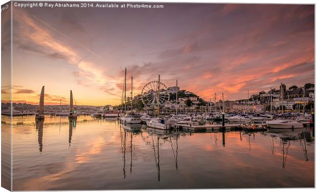 Harbour Sunset Canvas Print by Ray Abrahams