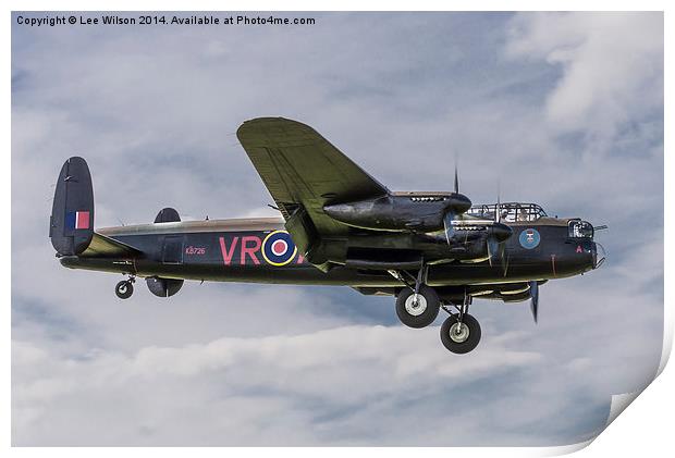  Mynarski Lancaster  Print by Lee Wilson