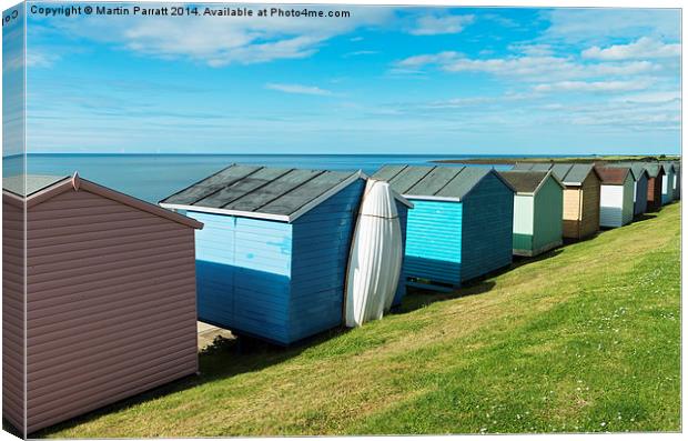 Whitstable (Tankerton) Beach Huts Canvas Print by Martin Parratt