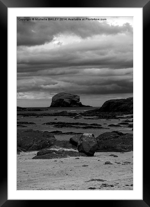 Bass Rock At Low Tide Framed Mounted Print by Michelle BAILEY