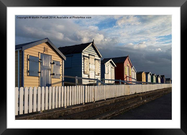 Westward Ho! Beach Huts Framed Mounted Print by Martin Parratt