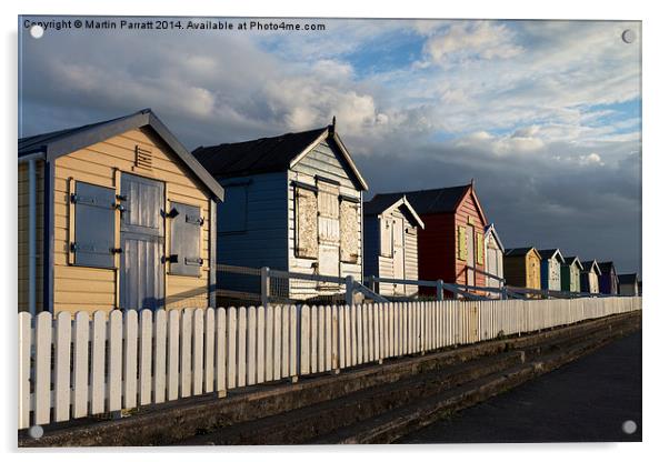 Westward Ho! Beach Huts Acrylic by Martin Parratt