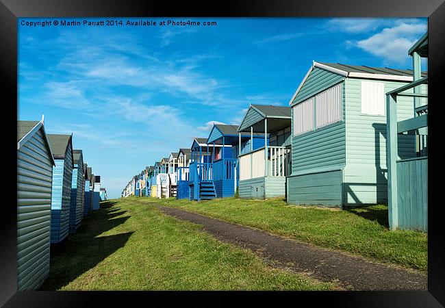 Whitstable (Tankerton) Beach Huts Framed Print by Martin Parratt