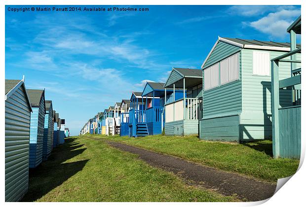 Whitstable (Tankerton) Beach Huts Print by Martin Parratt