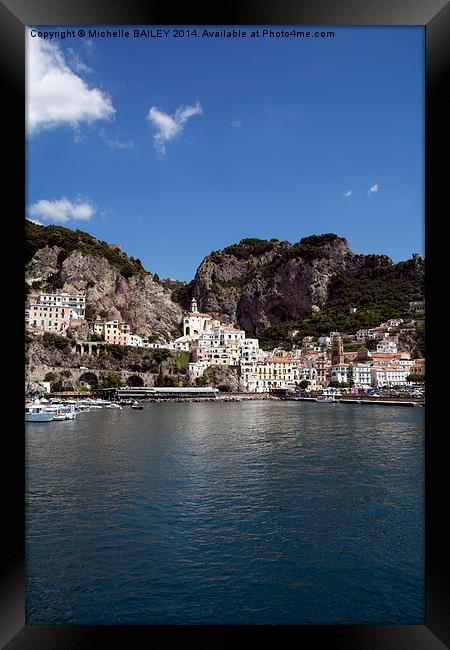  Amalfi Morning With Angel Framed Print by Michelle BAILEY