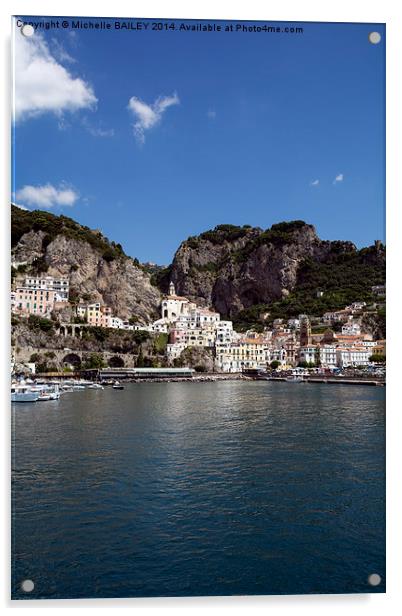  Amalfi Morning With Angel Acrylic by Michelle BAILEY