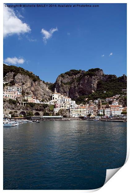  Amalfi Morning With Angel Print by Michelle BAILEY