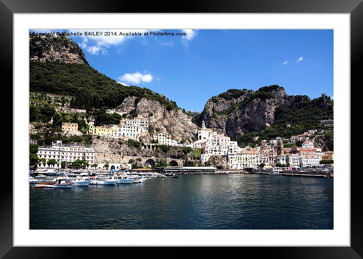  Amalfi Marina Framed Mounted Print by Michelle BAILEY