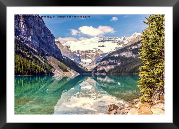 Reflections from Lake Louise Canada Framed Mounted Print by Judith Lightfoot
