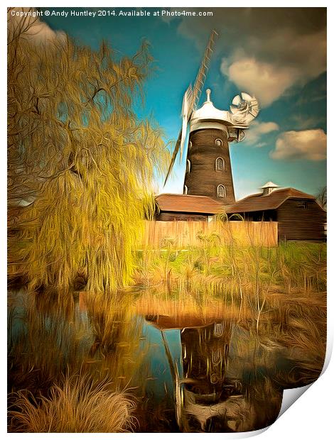  Wray Common Windmill Reigate Print by Andy Huntley