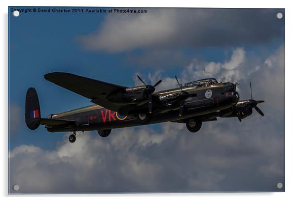 Mynarski Lancaster Bomber  Acrylic by David Charlton